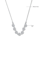 Crystalp Tennis Necklace with Crystals - Silver